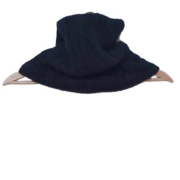 Auth Burberry Blue Label - Black Angora Scarf - Picture 7 of 7